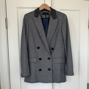 Rag & Bone Plaid Double-Breasted Blazer